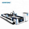 Máquina de corte a laser de fibra de alta velocidade senfeng com energia de 6kW para folha de metal e corte de tubo SF3015am3